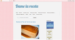 Desktop Screenshot of damelareceta.com